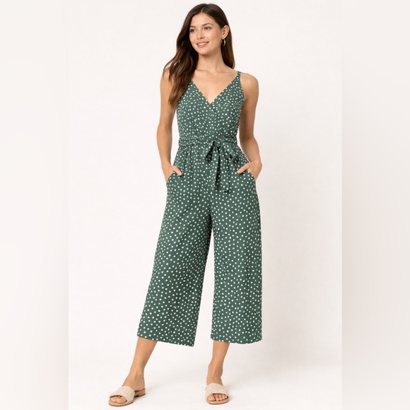 Kaileigh Pants - Kaileigh polka dot jumper - forest green. - small